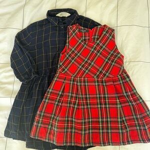 J.kids  Plaid Dresses  and Zara plaid navy hi-low hem dress
